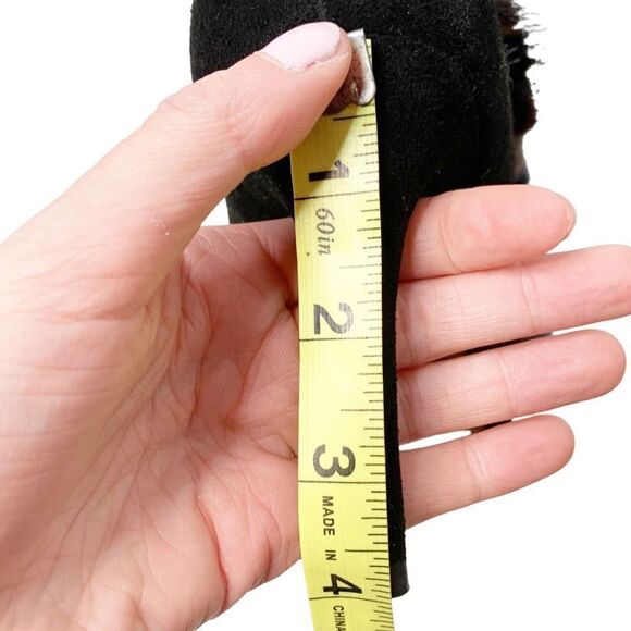 Donald J Pliner Renata  Black Suede Multicolor Fur-Trimmed Bootie Women’s Size 9 - Picture 10 of 13